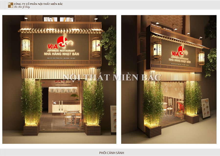 Thiết kế nội thất nhà hàng Nhật Washi tầng 1